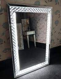 Sparkle Diamond Insert Wall Mirror Led