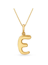 tanishq letter e 14k gold pendant