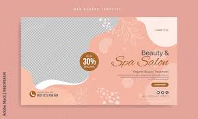 beauty spa web banner template design