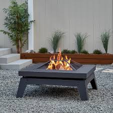 Square Steel Wood Burning Fire Pit