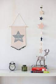 fabric wall banner star print for