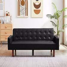 Leather Sleeper Sofa Bed Convertible
