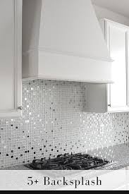 White Glass Metal Backsplash Tile With