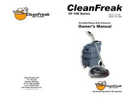 cleanfreak cf 100 series owner s manual