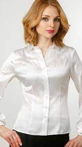 You can look stylish and very chic in a white satin blouse while you are at work. Pin On Nadherne Zeny