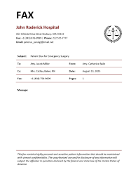 legal fax cover sheet template in