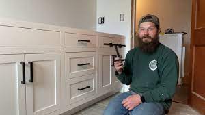 shaker cabinet handle installation with