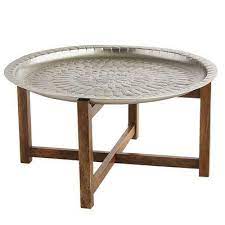 Silver Moroccan Tray Coffee Table