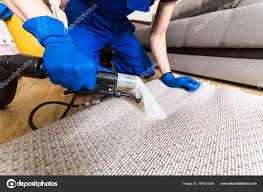 cleaning service man janitor in gloves