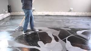 metallic black epoxy floor