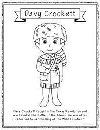 I have fond memories of singing the ballad of davy crockett with students when i was an elementary school music teacher. Davy Crockett Coloring Page Craft Or Poster With Mini Biography Texas