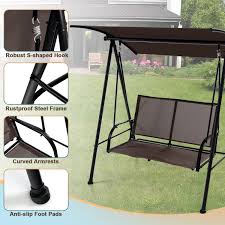 2 Seat Outdoor Canopy Swing With