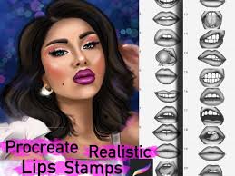 20 procreate realistic lips sts