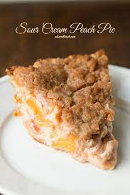 Sour Cream Peach Pie With Crumb Topping gambar png