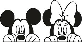 mickey and minnie mouse slihouette free