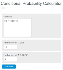Maybe you would like to learn more about one of these? Conditional Probability Calculator Calculator Academy