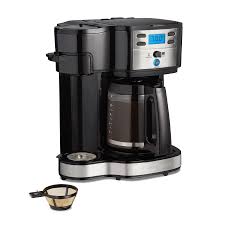 Check spelling or type a new query. Hamilton Beach 2 Way Programmable Coffee Maker Single Serve And 12 Cup Glass Carafe Stainless Steel 49980a Walmart Com Walmart Com