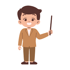 Best Little Male Teacher with Stick Illustration download in PNG & Vector  format