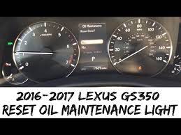2017 lexus gs350 reset oil maintenance