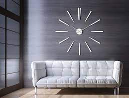 Large Modern Wall Clock White Elegance