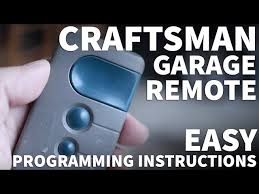 craftsman garage door opener remote