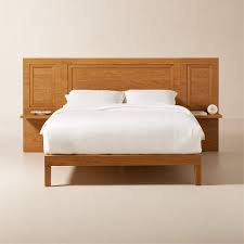 crofton wood queen bed with nightstands