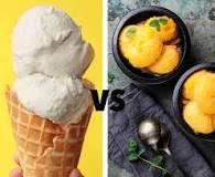 Is lemon sorbet healthier than ice cream?