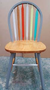 Colourfully Painted Wooden Chairs