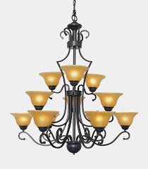 Wrought Iron Chandelier Large Foyer Entryway Lighting Country French 3 Tiers 12 Lights Ht39 X Wd36 Ceiling Fixture Amazon Com