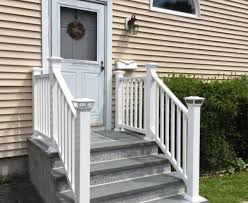 They are installed along staircase walls to there are articles about installing the vinyl railings. Deck Railing Systems Installation Vinyl Composite Aluminum For Sale