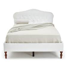 Savasana Curvy White Cotton Tufted Bed