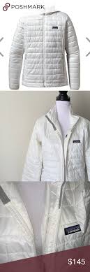 Patagonia Womens Nano Puff Jacket White Large Euc Pre Owned