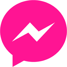 Deep pink messenger icon - Free deep pink social icons