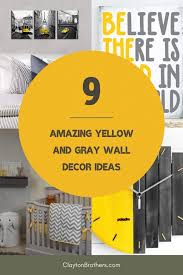 9 amazing yellow and gray wall decor