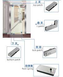 china glass door patch fitting