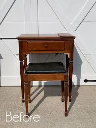 a sewing table into a dressing table