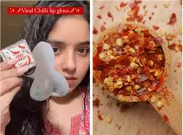 the viral lip gloss with chilli flakes