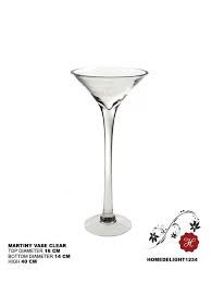 large martini glass vase table