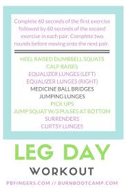 leg day workout a challenging but fun