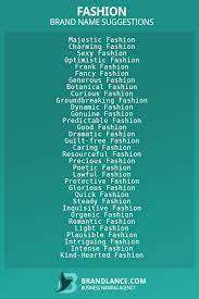 1100 fashion business name ideas list