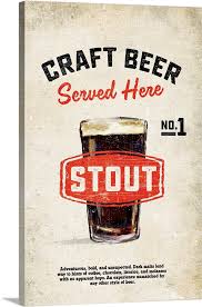 Craft Beer Stout Vintage Sign Wall Art
