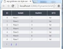 responsive gridview table