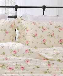 Yellow Pink Roses Cottage Chic Duvet