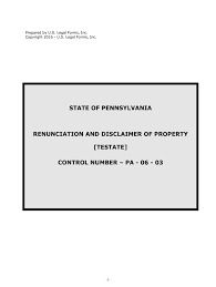 pennsylvania probate forms pre built
