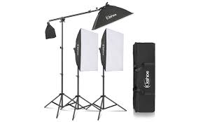 135w Photo Studio 3 Softbox Led Light Stand Continuous Lighting Kit Diffuser Groupon