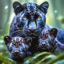 Пантера с детенышами Большая красивая…» — создано в Шедевруме
