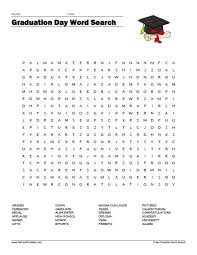 Graduation Day Word Search Free Printable