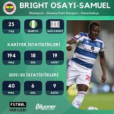 Futbol Verileri - Bright Osayi-Samuel ✍🏻 #Fenerbahçe | Face