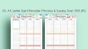 printable weekly planner 12 free