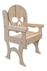 wooden skull backed chair poole